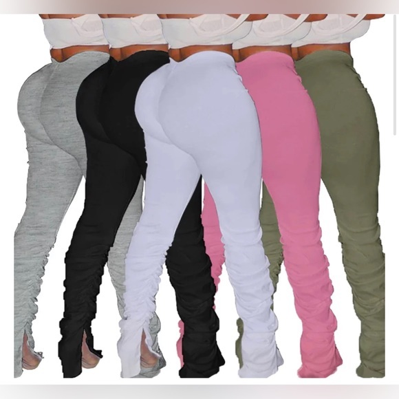 Stacked White Leggings - Picture 3 of 3